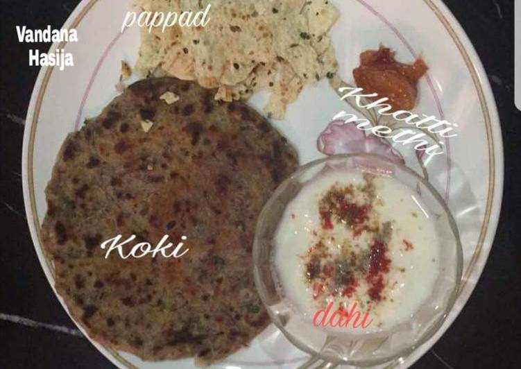 Recipe of Homemade Traditional Sindhi Breakfast Koki