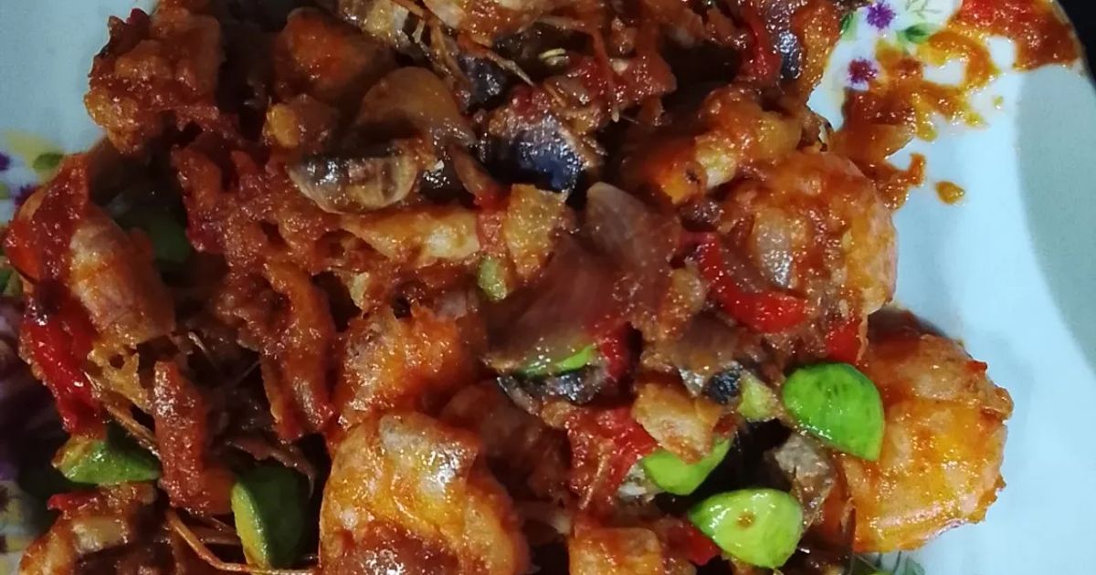 Udang Sambal Pete (untuk anak)