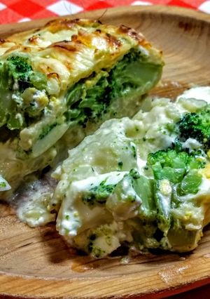Rakott karfiol - brokkoli mix húsmentesen recept fotója
