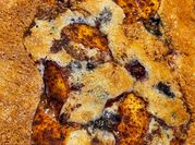 A picture of peach cobbler