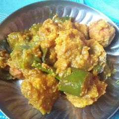 A picture of Baingan vadi.