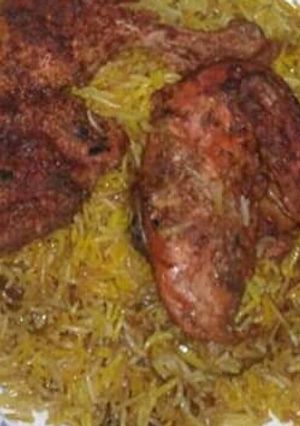A picture of Tandoori tikka biryani.