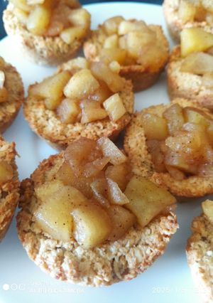 Una foto de Mini tartaleta de avena y manzana