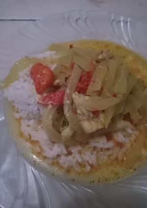 Foto resep Jangan waluh tempe semangit(sayur lodeh labu)