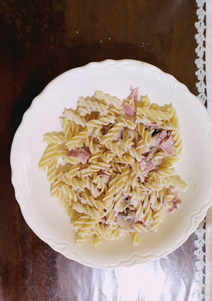 Una foto de Pasta con crema