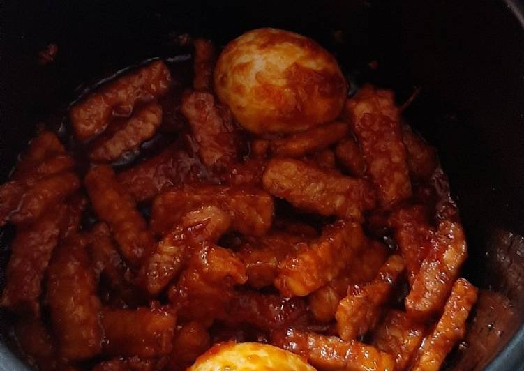 Resep Tempe telur balado ala anak kos Anti Gagal