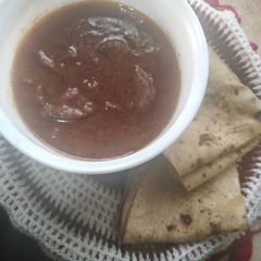 A picture of Liver curry. (goat liver) kaleji.