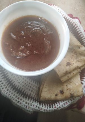 A picture of Liver curry. (goat liver) kaleji.