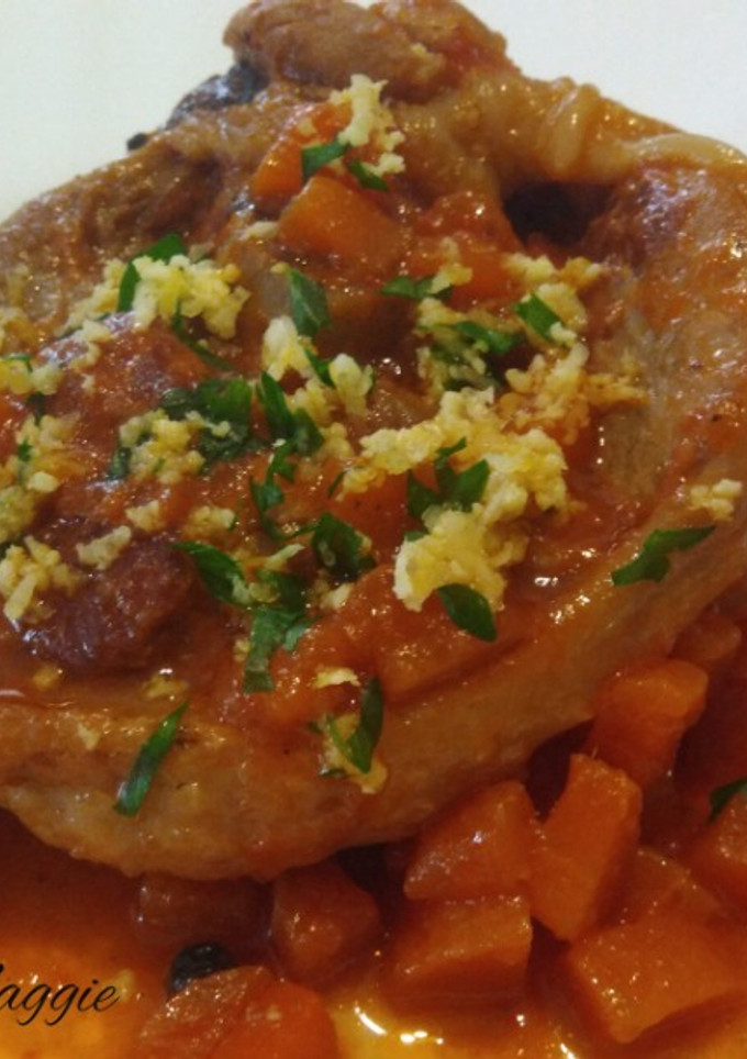 Una foto de Ossobuco de pavo a la gremolata