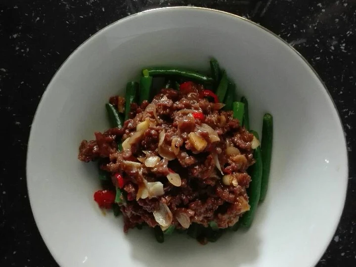 Langkah Mudah untuk Membikin Resep  Tumis buncis daging cincang yang Menggugah Selera, Sempurna