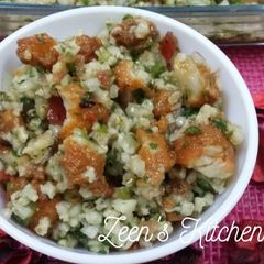 A picture of Bulgur Wheat and Chicken Salad.