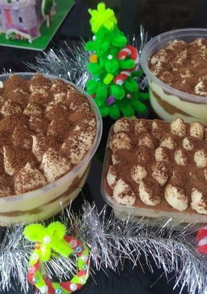 Foto resep Dessert Box Tiramisu (versi lokal, no mascarpone, no cream cheese)