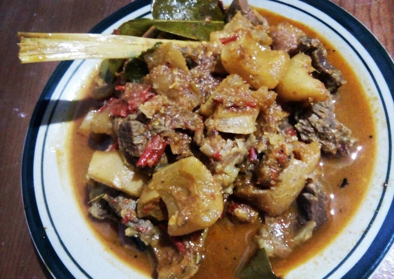 Renggicek (rendang daging cecek) ala saya