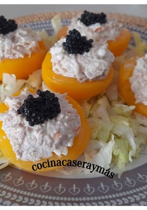 Una foto de Melocotones rellenos