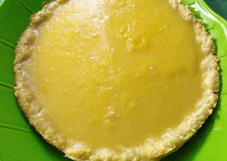 Cara Gampang Menyiapkan Pie susu teflon takaran sendok, Sempurna