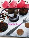 Dark chocolate Oreo fudge muffin