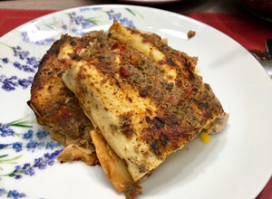 Una foto de Canelones de pollo en masa de panqueques