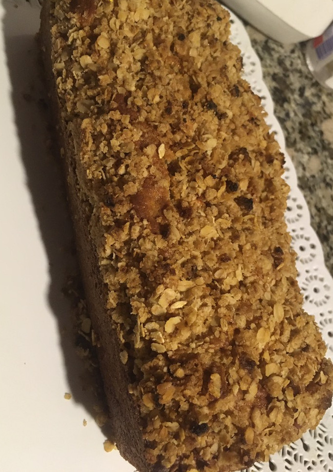 Una foto de Budín de manzana con crumble de avena