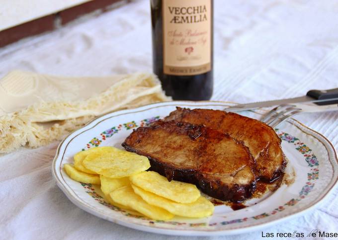 Lomo de cerdo asado al vinagre de Módena Receta de Las recetas de Masero-  Cookpad