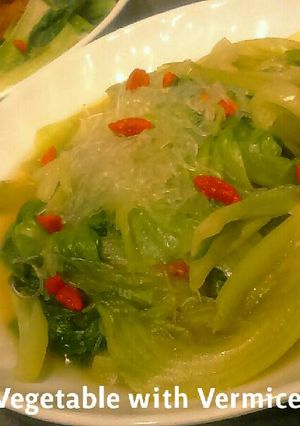 Foto resep Tumis Selada dengan Bihun dan Gojiberry / Wolfberry