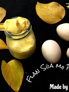 Hình của món Flan sữa mẹ phô mai.