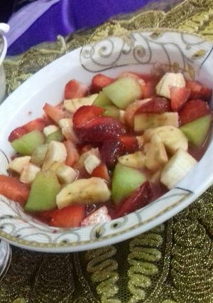 صورة لوصفة سلطه الفواكه (طبق فواكه مشكل)