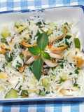 Riso basmati con seppia arrostita zucchine e menta