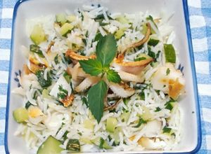 Foto di Riso basmati con seppia arrostita zucchine e menta