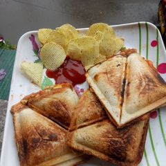A picture of Grilled vegetable cheese sandwich!.