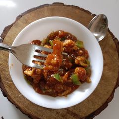 Schezwan gobhi manchurian A picture of Schezwan gobhi manchurian.