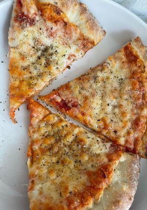 Una foto de La pizza de soja libre de gluten 🍕