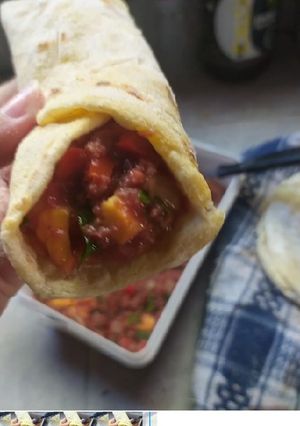 Una foto de Tacos con corned beef