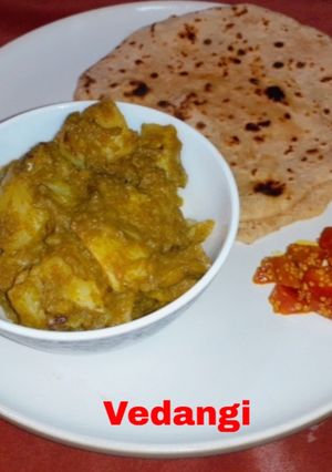A picture of Hariyali Aloo.