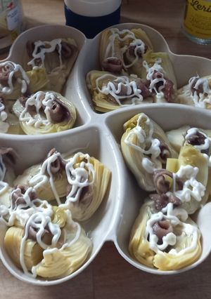 Una foto de 252. Alcachofas con anchoas