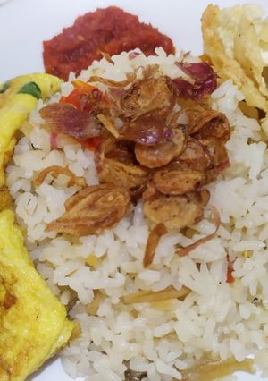 Foto resep Nasi Liwet Rice Cooker + Telur Dadar