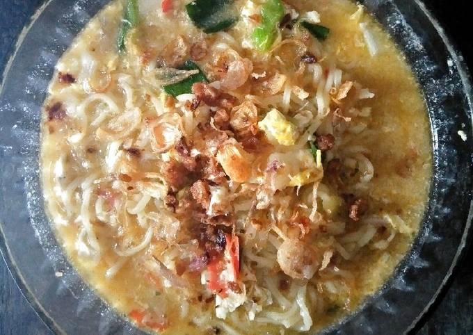 Ini dia! Cara gampang bikin Mie godhog kuah nyemek (mie instant)  menggugah selera