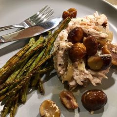 A picture of Turkey Roasted with Chestnuts & Clementines.