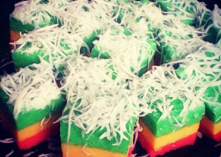 Rainbow cake kukus simple
