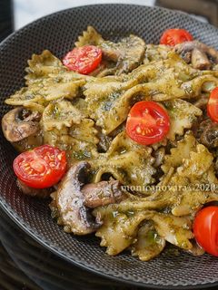 Foto resep Saus Pesto Homemade (with Farfalle)