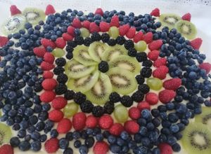 Foto di Crostata di meliga e crema chantilly e frutta