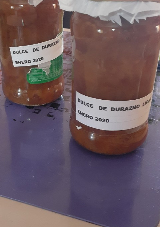 Una foto de Dulce de duraznos light