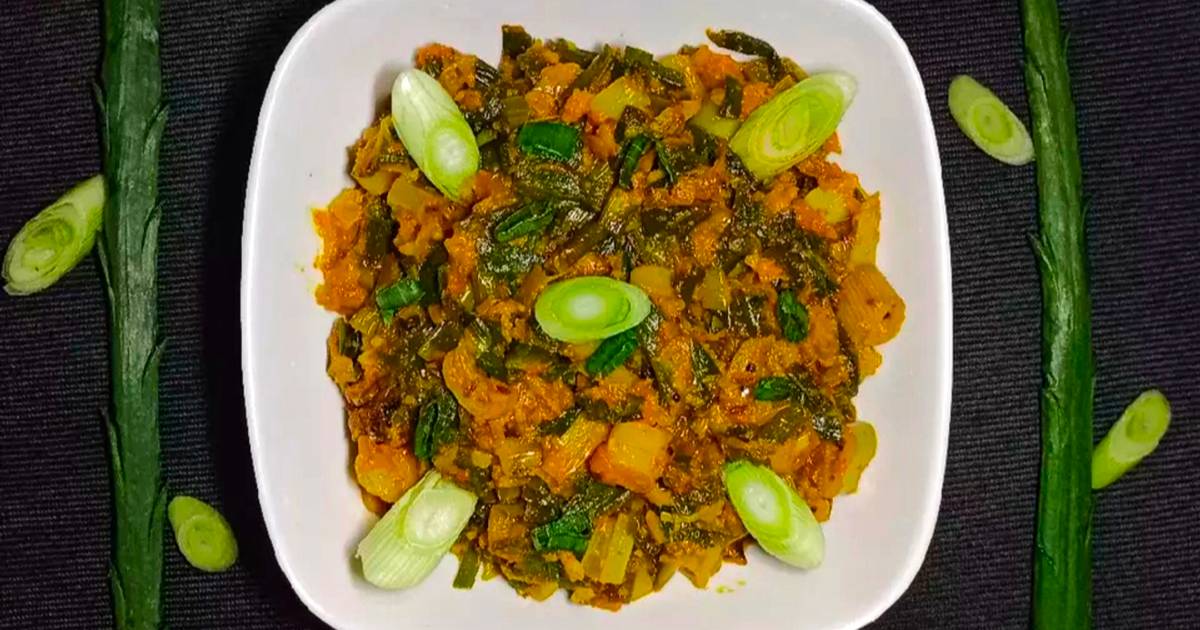 Green Onion Sabji Recipe by Mamta Pandya Cookpad
