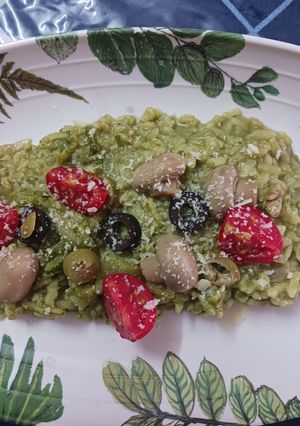 A picture of Pesto-Risotto Rice.