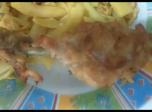 Una foto de Pollo apanado