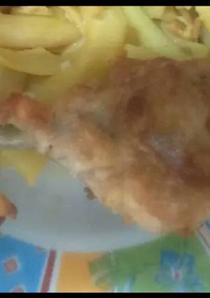 Una foto de Pollo apanado
