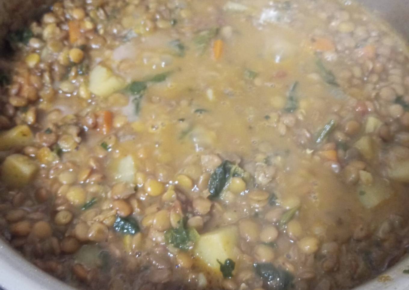 Guiso de lentejas al curry