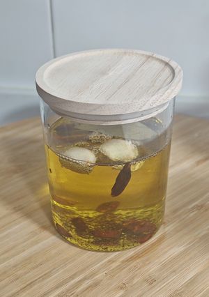 Una foto de Aceite de oliva picante