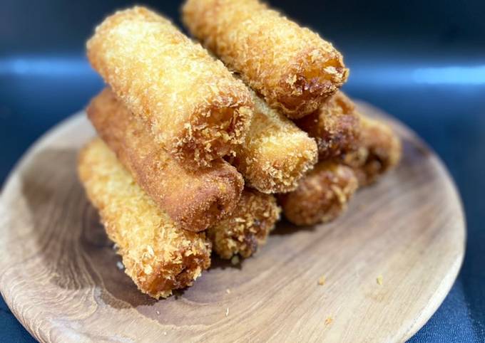 Cara termudah memasak Risol udang mayo (roti tawar) yang nikmat