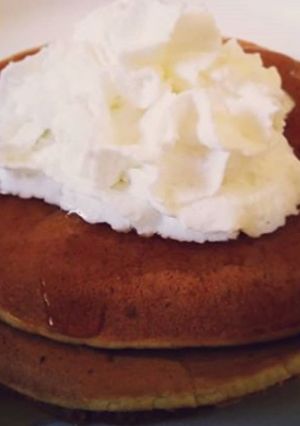 Una foto de Keto pancakes, hot cakes, low carb, sin azúcar, bajo en carbohidratos