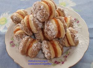 Dióhabos korongok recept fotója